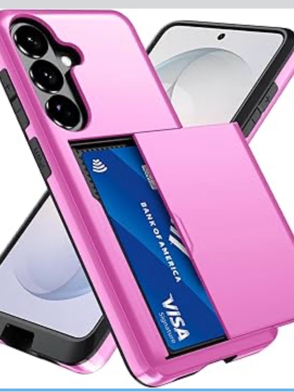 Pink Card Slot Protective Phone Case for Women Galaxy s26
